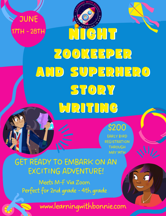 The Night Zookeeper and Superhero Writing Story Class - For Children Aged 7-10