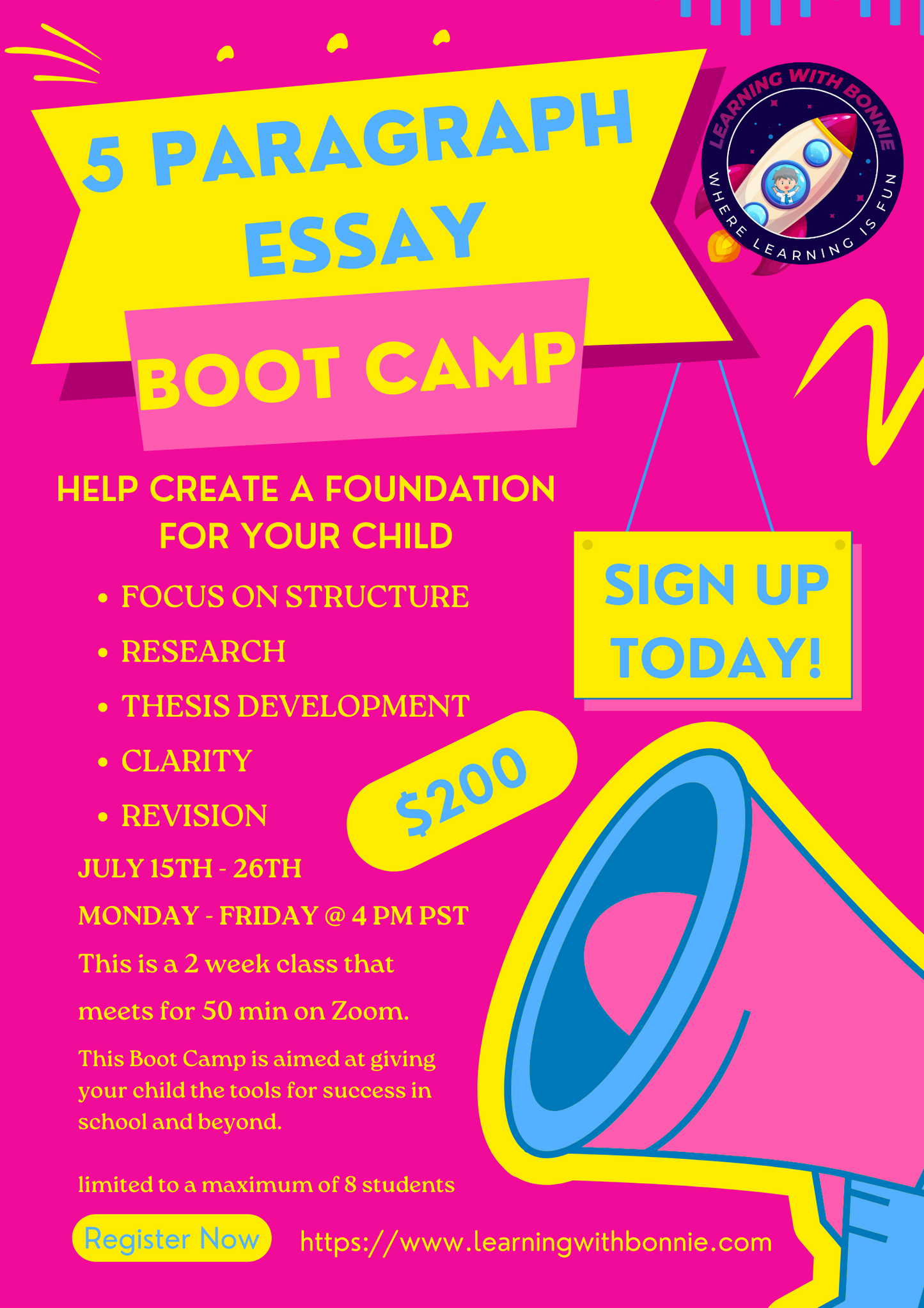 5 Paragraph Essay Boot Camp - Two Weeks of Fun Working on Writing!